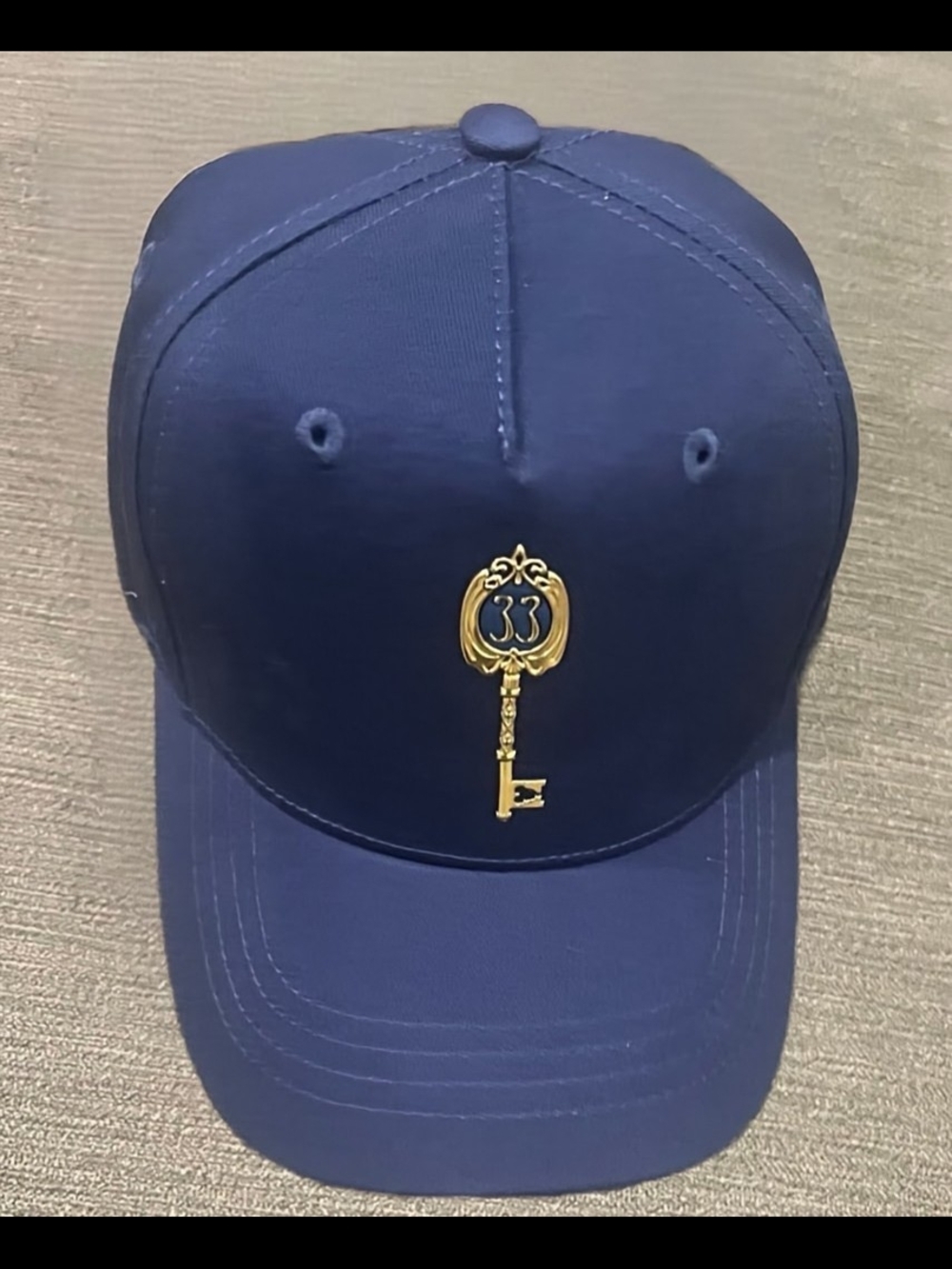 **NEW** Disneyland Club 33 Navy Blue Adjustable Hat w/Gold Key Logo